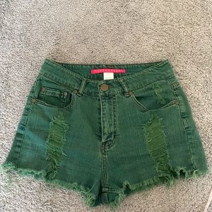 Tinseltown Denim Couture green Shorts